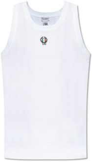 Dolce & Gabbana Mouwloos T-shirt Dolce & Gabbana , White , Heren - 2Xl,Xl,L,M,S
