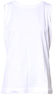 Dolce & Gabbana Mouwloze Katoenen Tanktop - maat Wit