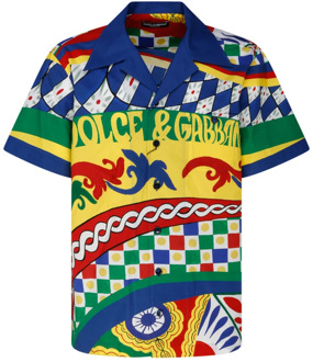 Dolce & Gabbana Multicolor Carretto Print Overhemd Dolce & Gabbana , Multicolor , Heren - L,M