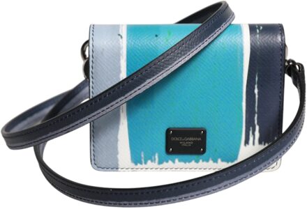 Dolce & Gabbana Multicolor Lederen DG Logo Vouwkaart Houder Portemonnee Veelkleurig