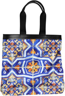 Dolce & Gabbana Multikleurige Maiolica Print Schoudertas met Henkels Veelkleurig