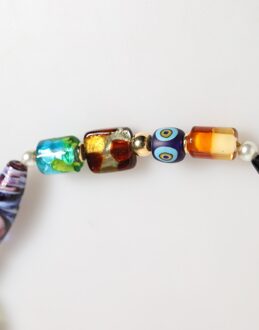 Dolce & Gabbana Multikleurige Murano Glas Kralen Messing Dames Sieraad Ketting - maat Veelkleurig