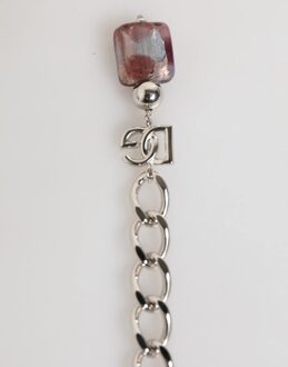 Dolce & Gabbana Multikleurige Murano Glazen Kralen Messing Zamak Ketting - maat Veelkleurig