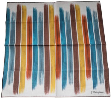 Dolce & Gabbana Multikleurige Strepen Katoenen Vierkante Foulard Sjaal Veelkleurig