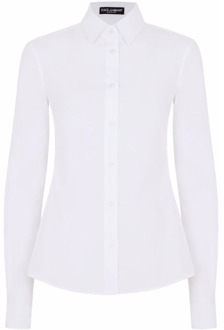 Dolce & Gabbana Natuurlijke Witte Blouse voor Vrouwen Dolce & Gabbana , White , Dames - M,Xs