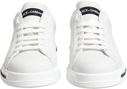 Dolce & Gabbana New Portofino sneaker van kalfsleer Wit - 42