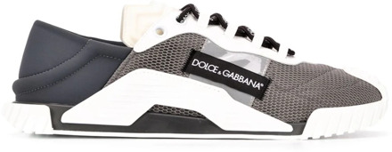 Dolce & Gabbana NS1 Grijze en Off White Sneakers Dolce & Gabbana , Gray , Heren - 43 Eu,43 1/2 Eu,46 EU