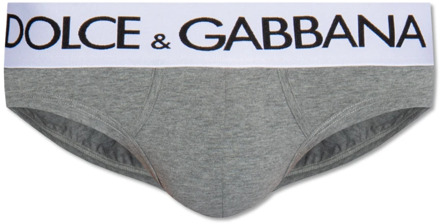 Dolce & Gabbana Onderbroeken met logo Dolce & Gabbana , Gray , Heren - 2Xl,Xl,L,M,S