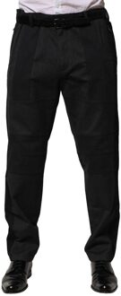 Dolce & Gabbana Op maat gemaakte broek met paneeldetails Zwart