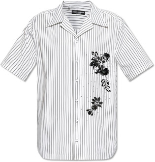 Dolce & Gabbana Opgezette shirt Dolce & Gabbana , White , Heren - Xl,L