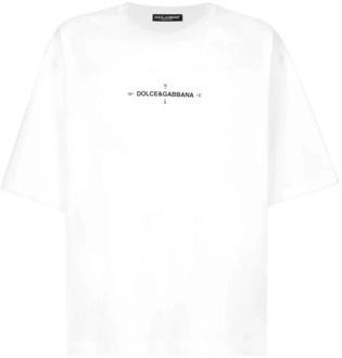 Dolce & Gabbana Optisch Wit T-Shirt Dolce & Gabbana , White , Heren - L,M,S,Xs