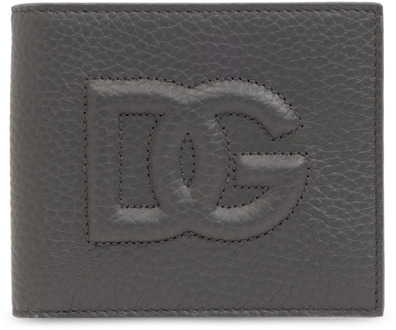 Dolce & Gabbana Opvouwbare portemonnee met logo Dolce & Gabbana , Gray , Heren - ONE Size