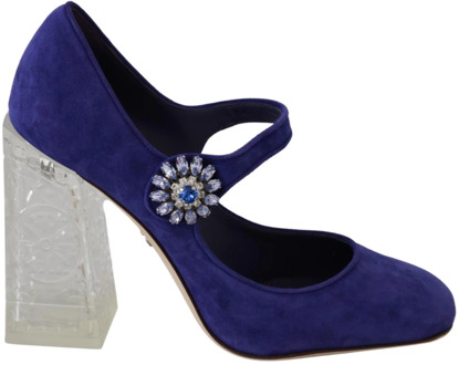 Dolce & Gabbana Paarse Kristal Mary Janes Pumps Dolce & Gabbana , Purple , Dames - 36 EU
