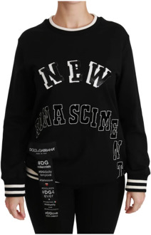 Dolce & Gabbana Paillet Renaissance Sweater Dolce & Gabbana , Black , Dames - M,S,Xs,2Xs
