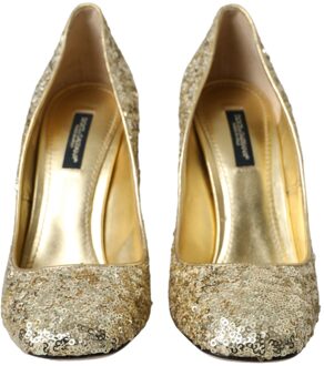 Dolce & Gabbana Pailletten Hakken Elegante Hoge Hakken - maat Goud