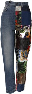 Dolce & Gabbana Patchwork Spijkerbroek Middelblauw - EU 32 / UK 4
