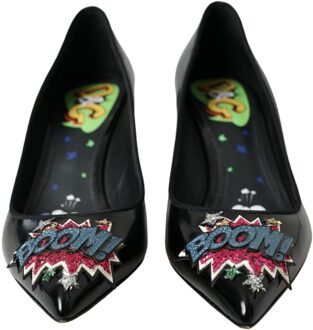 Dolce & Gabbana Patentleren Pumps met Versierde Hakken - maat Zwart