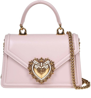 Dolce & Gabbana Poeder Handtas met Juweelhart Dolce & Gabbana , Pink , Dames - ONE Size