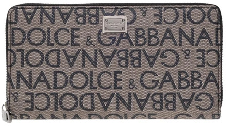 Dolce & Gabbana Portemonnee met logo Dolce & Gabbana , Beige , Dames - ONE Size