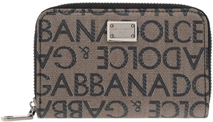 Dolce & Gabbana Portemonnee met logo Dolce & Gabbana , Brown , Dames - ONE Size