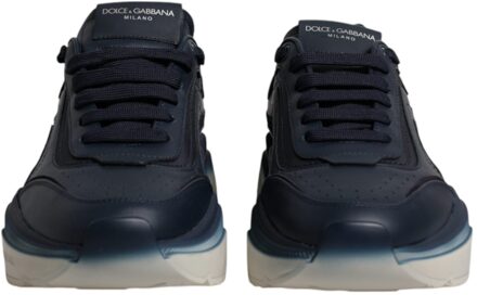 Dolce & Gabbana Portofino Laag Top Leren Sneakers - maat EU 39 Donkerblauw