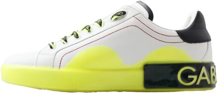 Dolce & Gabbana Portofino Leren Sneakers Cs1767aj712 - maat EU 41 Wit