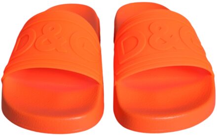 Dolce & Gabbana Portofino Slippers Zwembadschoenen Oranje - EU 35