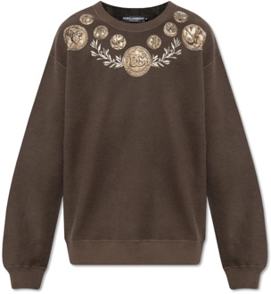 Dolce & Gabbana Printed sweatshirt Dolce & Gabbana , Brown , Heren - M,S