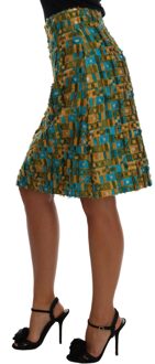 Dolce & Gabbana Rechte Kokerrok in Multicolor Jacquard voor dames Veelkleurig