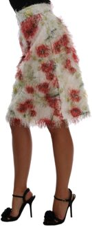 Dolce & Gabbana Rechte kokerrok met bloemenmotief voor dames van Dolce & Gabbana Veelkleurig