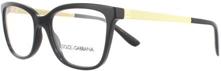 Dolce & Gabbana rechthoekige zwarte damesglazen frames - maat