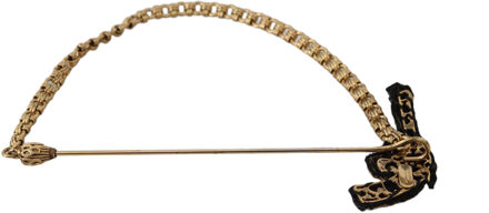 Dolce & Gabbana Reversspeld Gouden Messing Koper Revolver Broche - maat Veelkleurig