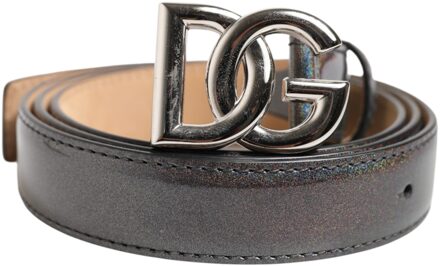 Dolce & Gabbana Riem Met DG Logo Gesp - maat Grijs