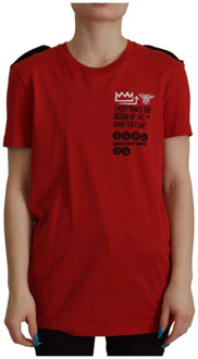 Dolce & Gabbana Rode Amor Vincit Omnia Crewneck T-shirt Dolce & Gabbana , Red , Dames - L,M,3Xs