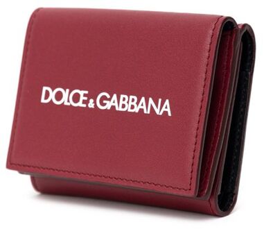 Dolce & Gabbana Rode Kalfsleren Portemonnee Rood