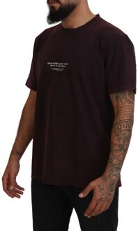 Dolce & Gabbana Ronde Hals T-shirt met Korte Mouwen Donkerrood