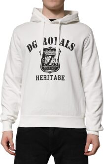 Dolce & Gabbana Royals Erfgoed Hoodie - maat EU 46 Wit