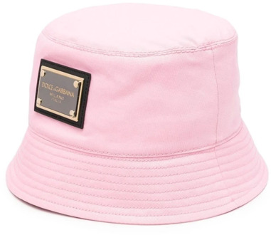 Dolce & Gabbana Roze Logo Hoed Dolce & Gabbana , Pink , Dames - 58 Cm,59 CM