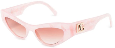 Dolce & Gabbana Roze Sungles met Originele Hoes Dolce & Gabbana , Pink , Dames - 52 MM