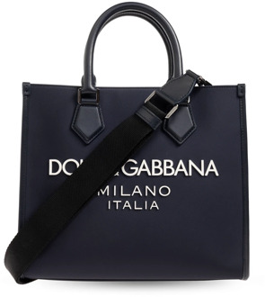 Dolce & Gabbana Schoudertas met logo Dolce & Gabbana , Blue , Heren - ONE Size