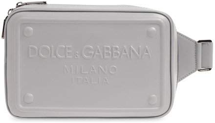 Dolce & Gabbana Schoudertas met logo Dolce & Gabbana , Gray , Heren - ONE Size
