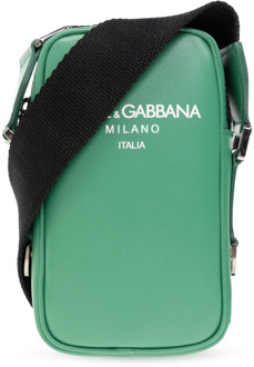 Dolce & Gabbana Schoudertas met logo Dolce & Gabbana , Green , Heren - ONE Size