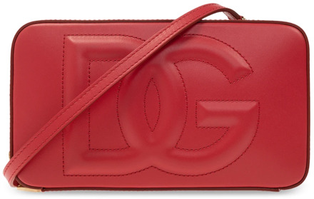 Dolce & Gabbana Schoudertas met logo Dolce & Gabbana , Red , Dames - ONE Size