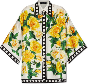 Dolce & Gabbana Shirt met bloemenmotief Dolce & Gabbana , Multicolor , Dames - XS