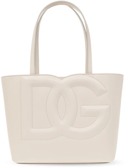 Dolce & Gabbana Shopper tas met logo Dolce & Gabbana , Beige , Dames - ONE Size