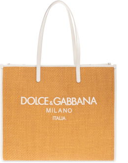 Dolce & Gabbana Shopper tas met logo Dolce & Gabbana , Beige , Dames - ONE Size