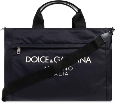 Dolce & Gabbana Shopper tas met logo Dolce & Gabbana , Blue , Heren - ONE Size