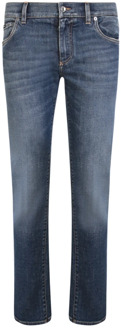 Dolce & Gabbana Slim-Fit Blauwe Jeans voor Heren Dolce & Gabbana , Blue , Heren - 2XL