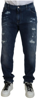 Dolce & Gabbana Slim-fit Jeans Dolce & Gabbana , Blue , Heren - 5XL