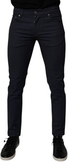 Dolce & Gabbana Slimfit Katoen Stretch Jeans Donkerblauw - EU 44